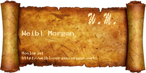 Weibl Morgan névjegykártya